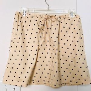 Madewell polka-dot drawstring skirt